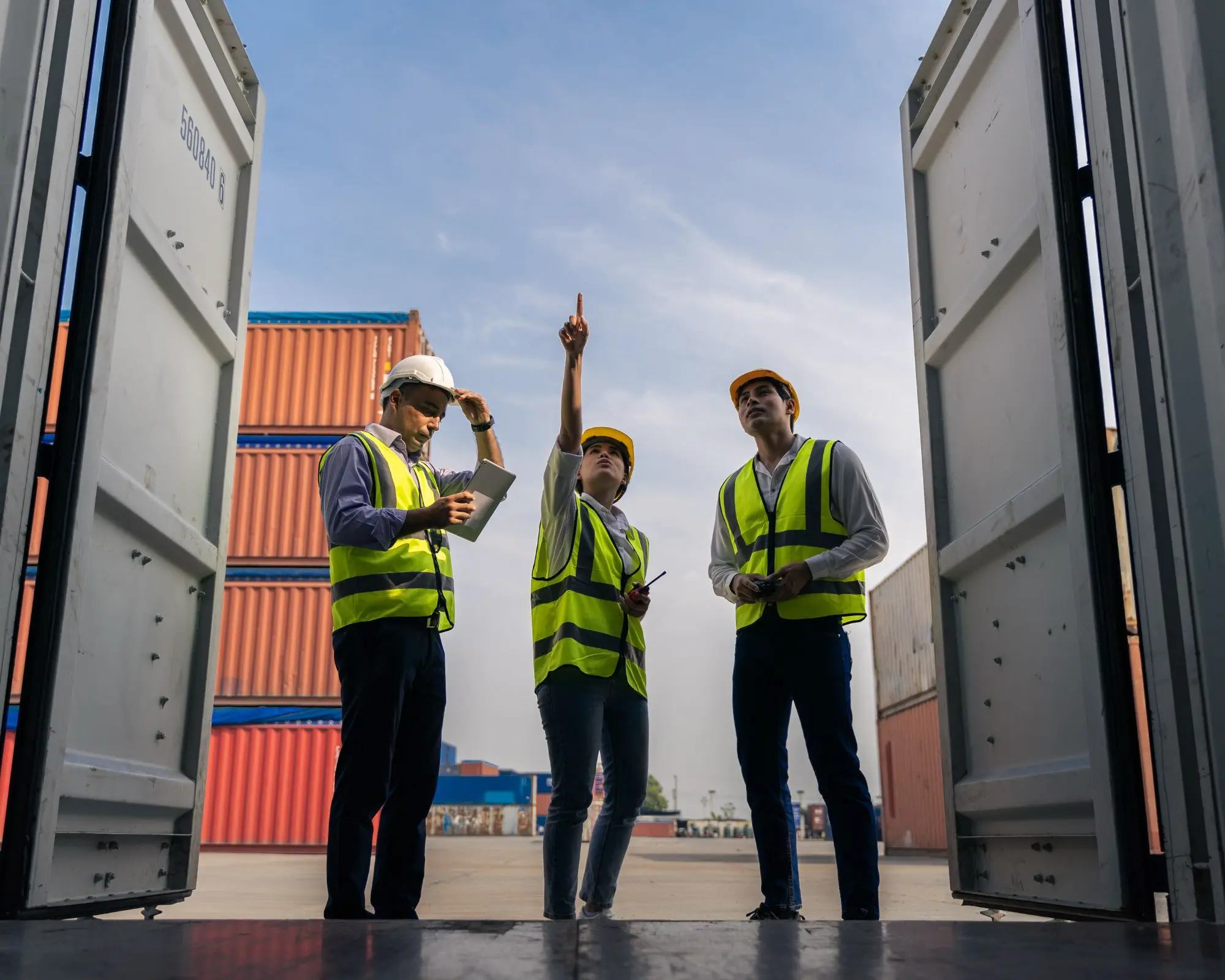 SCG International team inspecting recycled metal factory