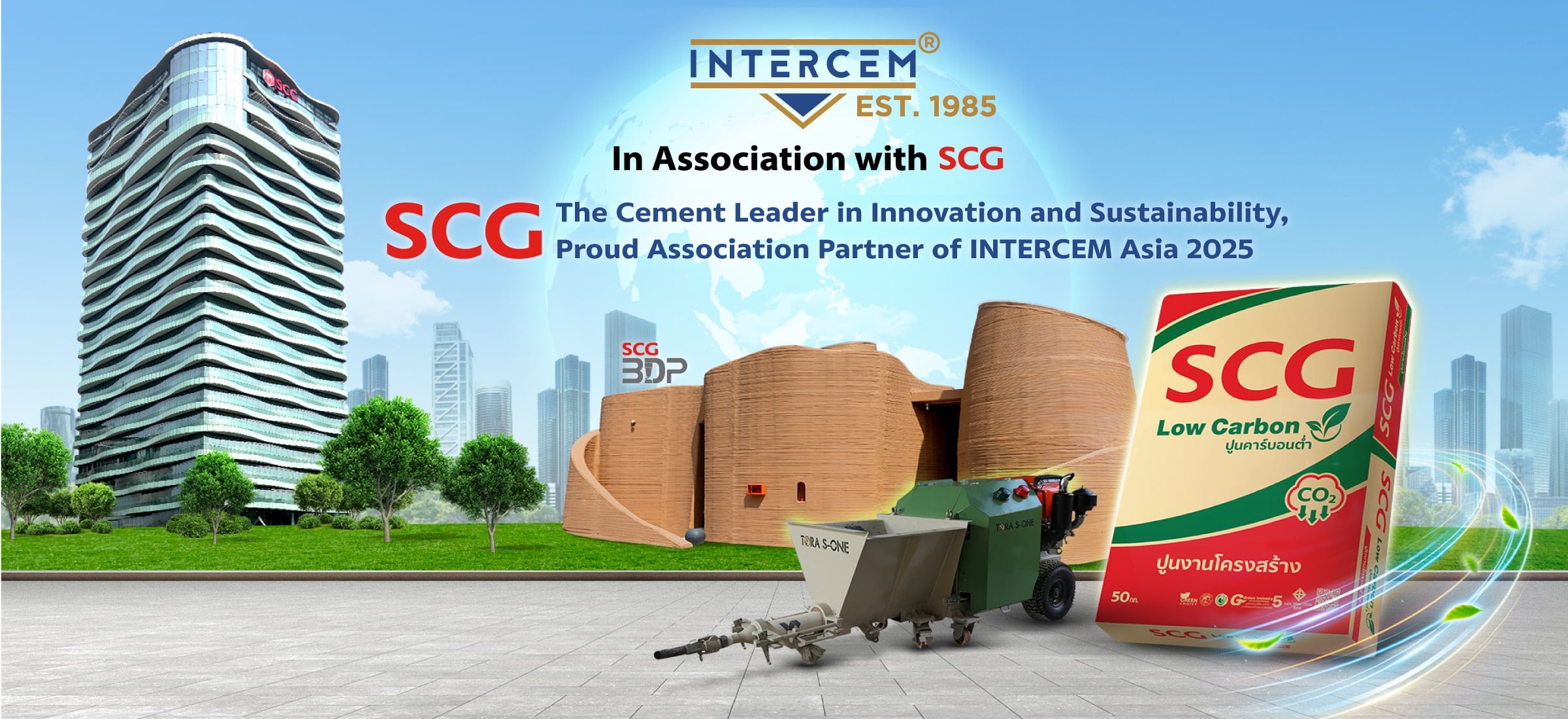 SCG joins as co-host of INTERCEM Asia 2025, showcasing leadership in green innovation to accelerate the cement industry's low-carbon transformation.