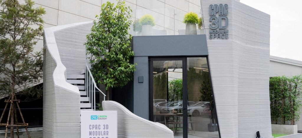 Low-carbon mortar innovation applied in the 3D Modular Project.