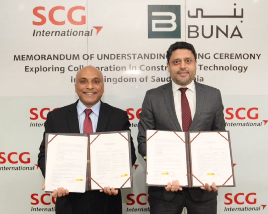 SCG International and BUNA signed MOU to leverage construction in Saudi Arabia