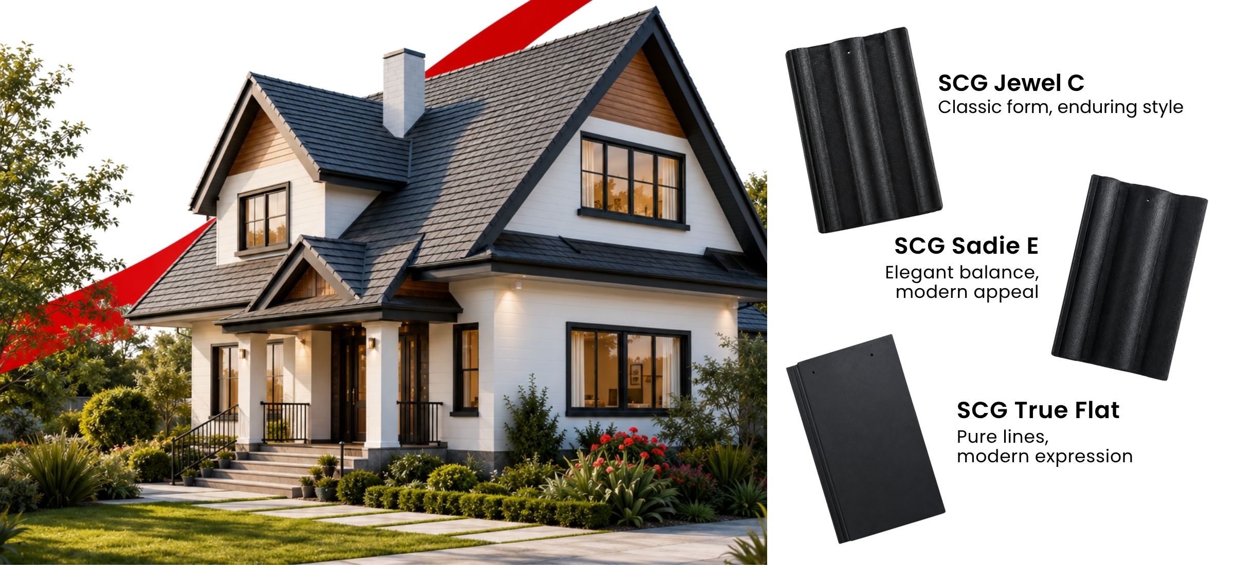 SCG Concrete roof tiles in australia