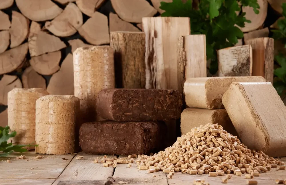 Wooden pellets for biomass power plant