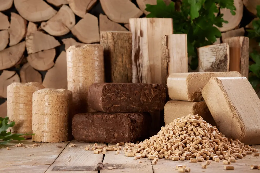Wooden pellets for biomass power plant