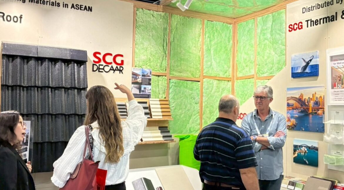 SCG concrete roof tiles display in Australia
