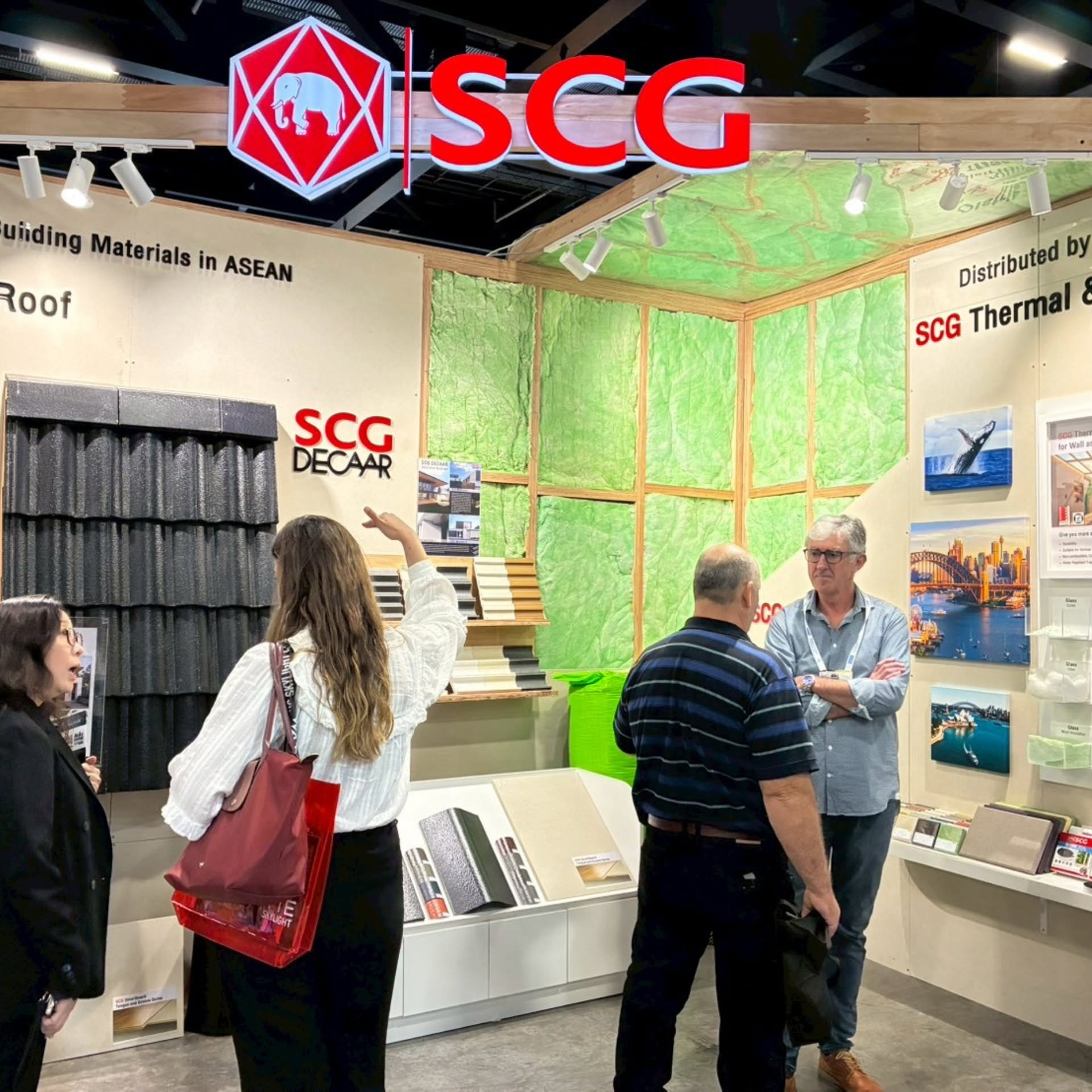 SCG concrete roof tiles display in Australia