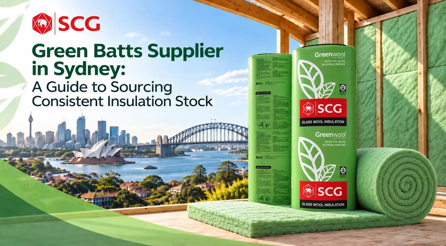 SCG Green Batts insulation products for a reliable green batts supplier in Sydney, Australia.